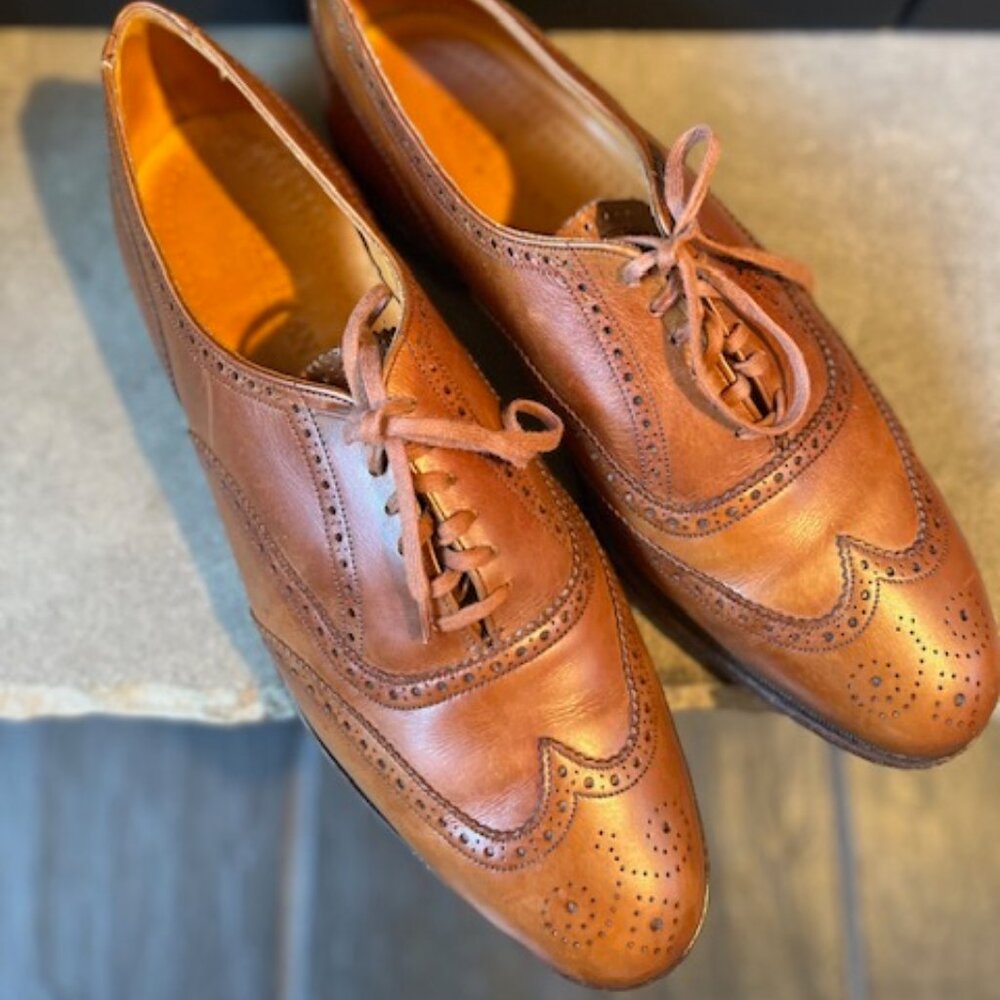 Benchmade in England Cole Haan British Tan Oxford with Broguing